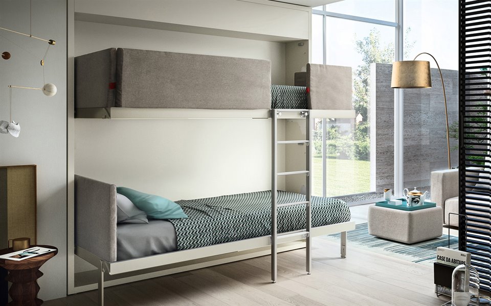 Opklapstapelbed Kali bureau BedHabits 4